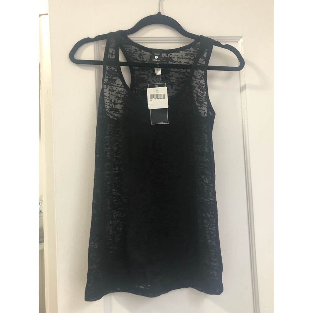 Electric Yoga Racerback Burnout Black Tank (NWT)